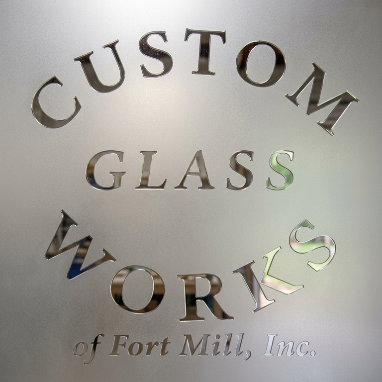 Etched glass Custom Glass Works of Fort Mill logo